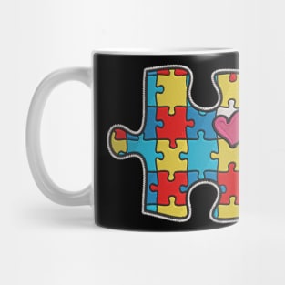 Puzzle Autism Awareness Embroidery Effect Mug
